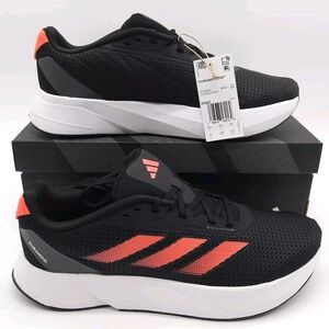 Adidas (Men's Size 10) Duramo SL Running Shoes Lace Up Sneakers Black Red IF9483